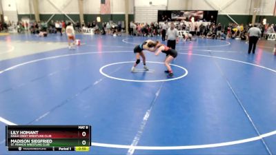 115-126 lbs Cons. Round 2 - Lily Homant, Eagle Crest Wrestling Club vs Madison Siegfried, St. Francis Wrestling Club