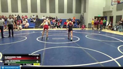 120 lbs Quarterfinal - Alexander Tabb, Lee County vs Luke Dickinson, Pike Road School