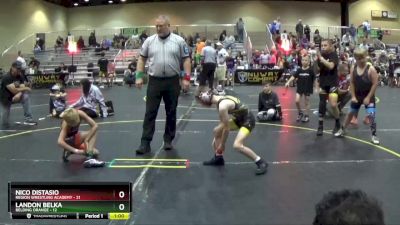 65 lbs Round 3 (6 Team) - Landon Belka, Belding Orange vs Nico Distasio, Region Wrestling Academy