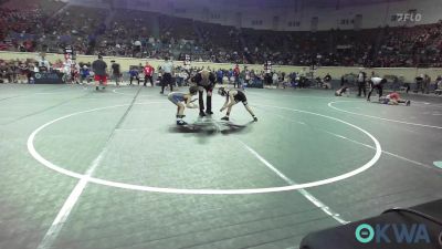 55 lbs Consi Of 8 #1 - Theo Burleson, Wyandotte Youth Wrestling vs Luke Stanton, Hobart