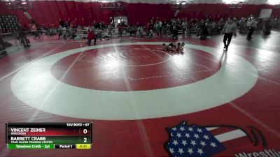 67 lbs Quarterfinal - Vincent Zeiher, Wisconsin vs Barrett Crabb, Team Nazar Training Center