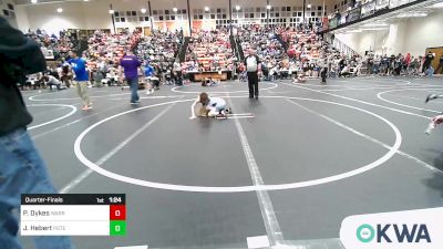 70 lbs Quarterfinal - Parker Dykes, Warrior Wrestling Club vs Jace Hebert, Poteau Youth Wrestling Academy