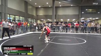 80 lbs Cons. Round 1 - Adilyn Jensen, Ellsworth Kids vs Camille Barrett, El Dorado