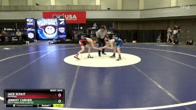 92 lbs Champ. Round 1 - Jeremy Carver, Delta Wrestling Club Inc. vs Jace Schut, Michigan