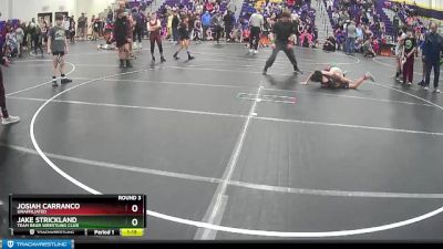 95 lbs Round 3 - Jake Strickland, Team Bear Wrestling Club vs Josiah Carranco, Unaffiliated