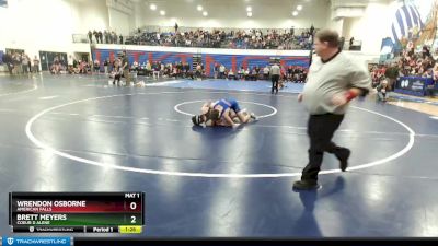 145 lbs Champ. Round 1 - Wrendon Osborne, American Falls vs Brett Meyers, Coeur D Alene