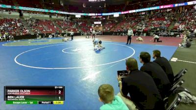 D1-144 lbs Champ. Round 1 - Ben Lauer, Waukesha North vs Parker Olson, Sun Prairie East/West