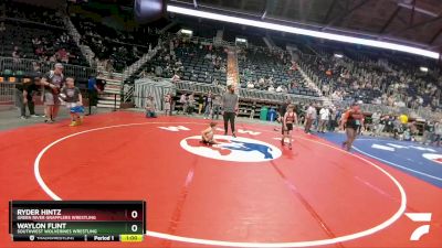 82 lbs Champ. Round 2 - Ryder Hintz, Green River Grapplers Wrestling vs Waylon Flint, Southwest Wolverines Wrestling