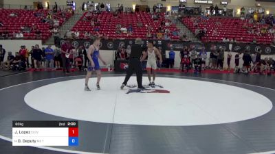 60 kg Cons 16 #2 - Jeff Lopez, Clovis West High School Wrestling vs Dominic Deputy, M2 Training Center