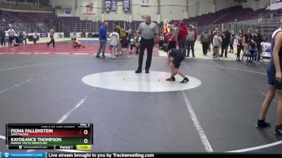 101/112 Round 1 - Kaydeance Thompson, Owego Youth Wrestling vs Fiona Fallenstein, Unattached