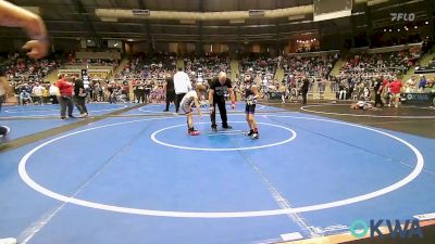 58 lbs Round Of 16 - Damen Macias, Berryhill Wrestling Club vs Crew Vandersee, Weatherford Youth Wrestling