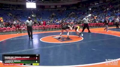 125 lbs Quarterfinal - Cadence Diduch, Freeport (H.S.) vs Madeline Zerafa-Lazarevic, Schaumburg (H.S.)