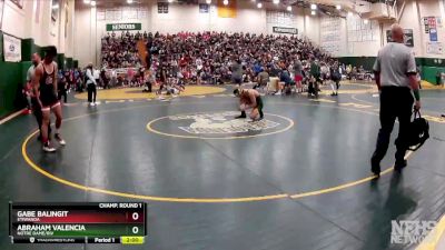 132 lbs Champ. Round 1 - Gabe Balingit, Etiwanda vs Abraham Valencia, Notre Dame/Riv