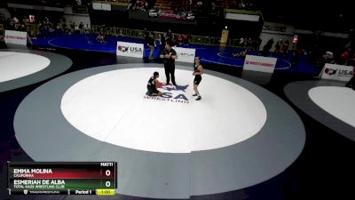 112 lbs Champ. Round 1 - Esmeriah De Alba, Total Kaos Wrestling Club vs Emma Molina, California