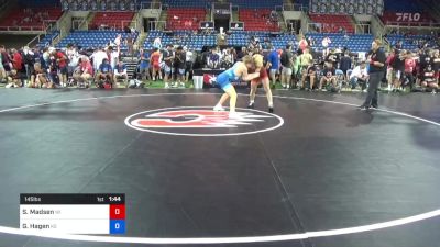 145 lbs Cons 64 #2 - Spencer Madsen, Wisconsin vs Grayson Hagen, Kansas