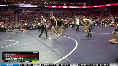 3A-170 lbs Champ. Round 1 - Zander Wedemeier, Waverly-Shell Rock vs Cain Tigges, Urbandale