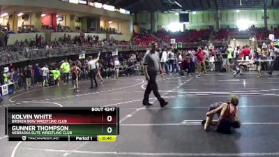 80 lbs Cons. Round 3 - Gunner Thompson, Nebraska Elite Wrestling Club vs Kolvin White, Broken Bow Wrestling Club