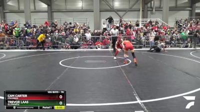 76 lbs Champ. Round 1 - Trevor Laas, Ellsworth vs Cam Carter, Columbus