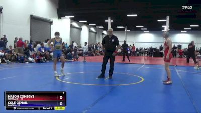 114 lbs Round 3 (8 Team) - Mason Comegys, Maryland vs Cole Genail, Kansas