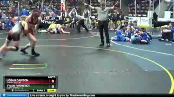 129 lbs Round 3 (4 Team) - Tyler Parmeter, Cedar Springs vs Logan Dawson, Lowell Red