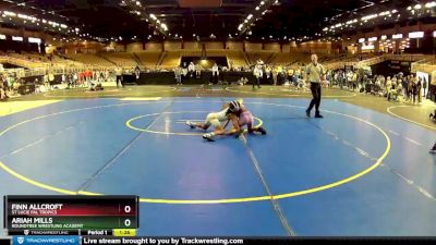 75 lbs Quarterfinal - Finn Allcroft, ST LUCIE PAL TROPICS vs Ariah Mills, Roundtree Wrestling Academy