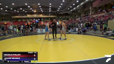 132 lbs Cons. Round 3 - Douglas Phillips, IL vs Kooper Brandle, NE