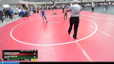 80 lbs Cons. Round 3 - Carson Schrab, Belmont-Platteville vs Oliver Bollig, RT Elite