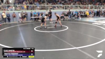 113 lbs Round 1 - Tristan Rideway, Juneau Youth Wrestling Club Inc. vs Clay Martin, Dillingham Wolverine Wrestling Club