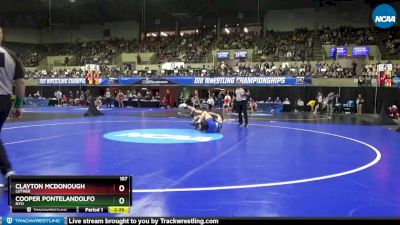 157 lbs Quarterfinal - Clayton McDonough, Luther vs Cooper Pontelandolfo, NYU