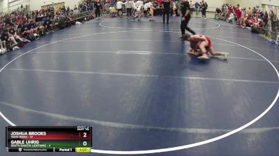 102 lbs Quarterfinals (8 Team) - Joshua Brooks, Team Texas vs Gable Uhrig, South Dakota Lightning