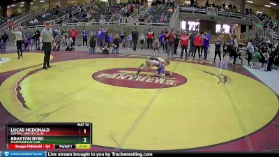 62 lbs Champ. Round 2 - Braxton Byrd, Scappoose Mat Club vs Lucas McDonald, Central Linn Mat Club