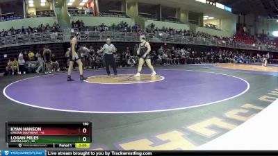 190 lbs Round 1 (6 Team) - Kyan Hanson, Lincoln Southeast vs Logan Miles, Gretna East