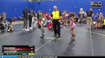 53 lbs Round 2 (6 Team) - Nyla Rhodes, Hastings Wrestling Academy vs Alesa Goldsby, Untouchables Purple