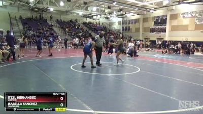 126 lbs Quarterfinal - Isabella Sanchez, Chaparral vs Itzel Hernandez, Western