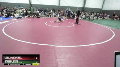 67-79 lbs Semifinal - Kassidy Davis, Mat Demon Wrestling Club vs Leah Marchione, Pioneer Grappling Academy