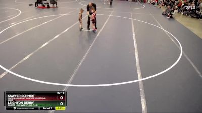 Cons. Round 2 - Leighton Derby, Forest Lake Wrestling Club vs Sawyer Schmidt, Coon Rapids Mat Bandits Wrestling Club