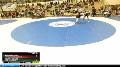 174 lbs Cons. Round 1 - Andrew Zinn, Pacific University (Oregon) vs Price Pothier, Linfield University