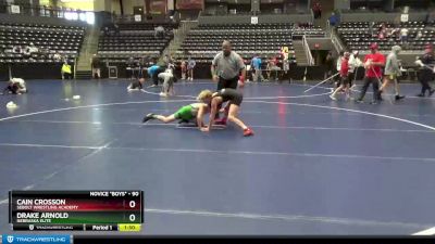 90 lbs 2nd Place Match - Cain Crosson, Sebolt Wrestling Academy vs Drake Arnold, Nebraska Elite