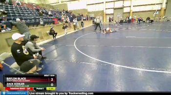 108 lbs 2nd Place Match - Baylon Black, Stout Wrestling Academy vs Zack Kohler, Wasatch Wrestling Club