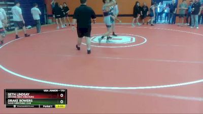 170 lbs Semifinal - Seth Lindsay, Ground Zero Wrestling vs Drake Bowers, Wave Wrestling Club