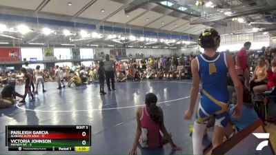 70 lbs Quarterfinals (8 Team) - Paisleigh Garcia, Alabama Elite Gold vs Victoria Johnson, Mayhem WC