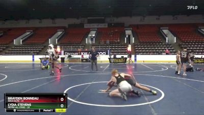 117 lbs Round 5 (6 Team) - Brayden Bonneau, Ninja Elite vs Lydia Stevens, Metro All Stars