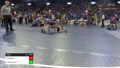 65 lbs Consy 3 - Ryan Weller, Shippensburg vs Cael Dennison, South Fayette