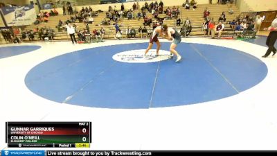 197 lbs Cons. Round 2 - Gunnar Garriques, University Of Chicago vs Colin O`Neill, Elmhurst College