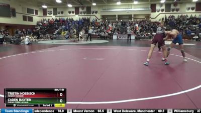 152 lbs Quarterfinal - Caden Baxter, Clear Creek-Amana vs Tristin Nosbisch, Mount Vernon