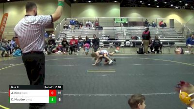 50 lbs Round 3 (6 Team) - Jaxson Knop, ARES Red vs Cael Maddox, Contenders WA Green