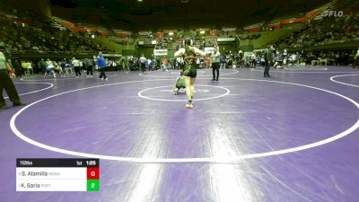 112 lbs Semifinal - Sierra Alamilla, Monache vs Khloe Soria, Porterville