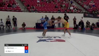 70 kg Rnd Of 64 - Carter Martinson, Iowa vs Nicco Ruiz, Sunkist Kids/Monster Garage