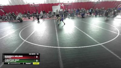 92 lbs Champ. Round 1 - Christian Solt, Askren Wrestling vs Roderick Welsing, Wisconsin