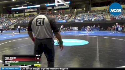 149 lbs Quarterfinal - Nico Taddy, West Liberty vs Zeth Brower, Lander